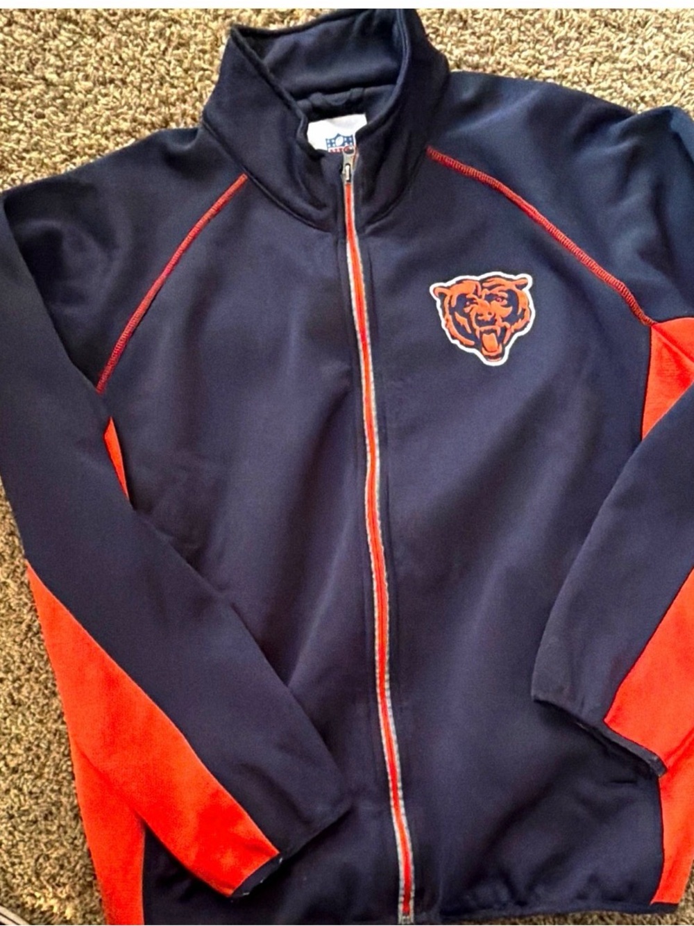 NFL Navy and Orange Full-Zip Team Jacket